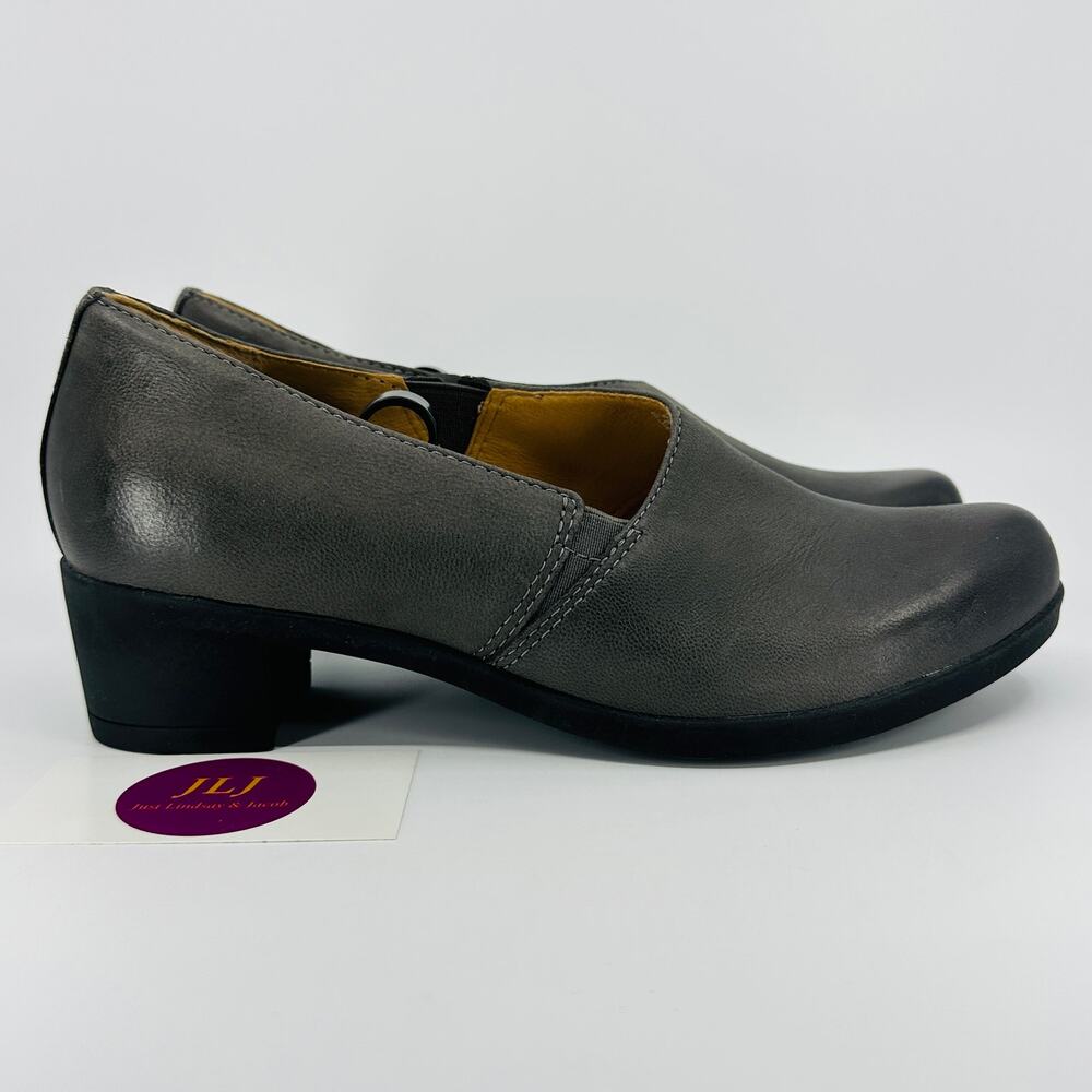 Dansko Women's Camdyn Grey Burnished Leather Comfort Shoes Size 40 EU/ 9.5-10 US